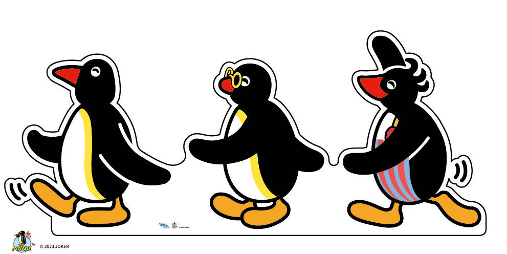 圖2-3 企鵝家族排排隊