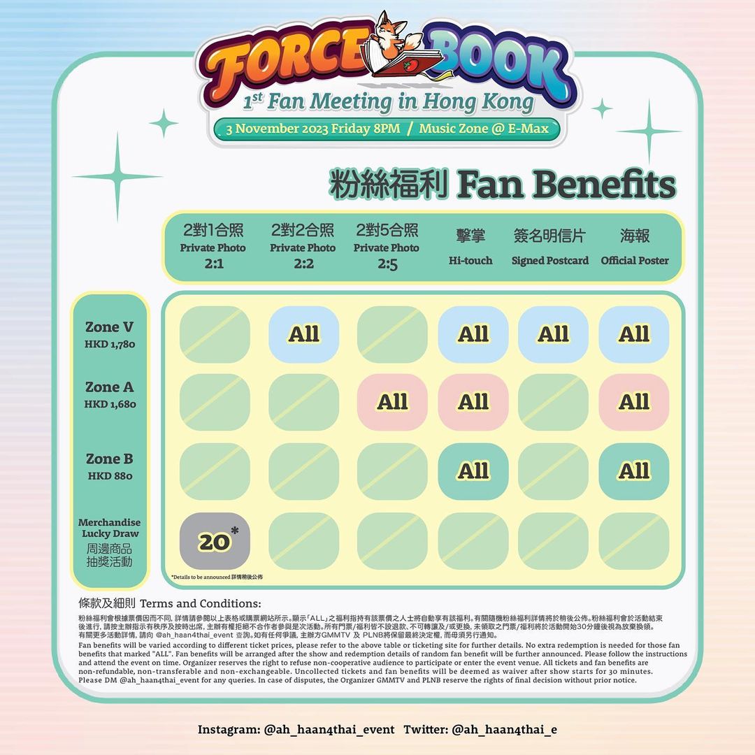 ForceBook Hong Kong Fan Meeting Fan Benefits
