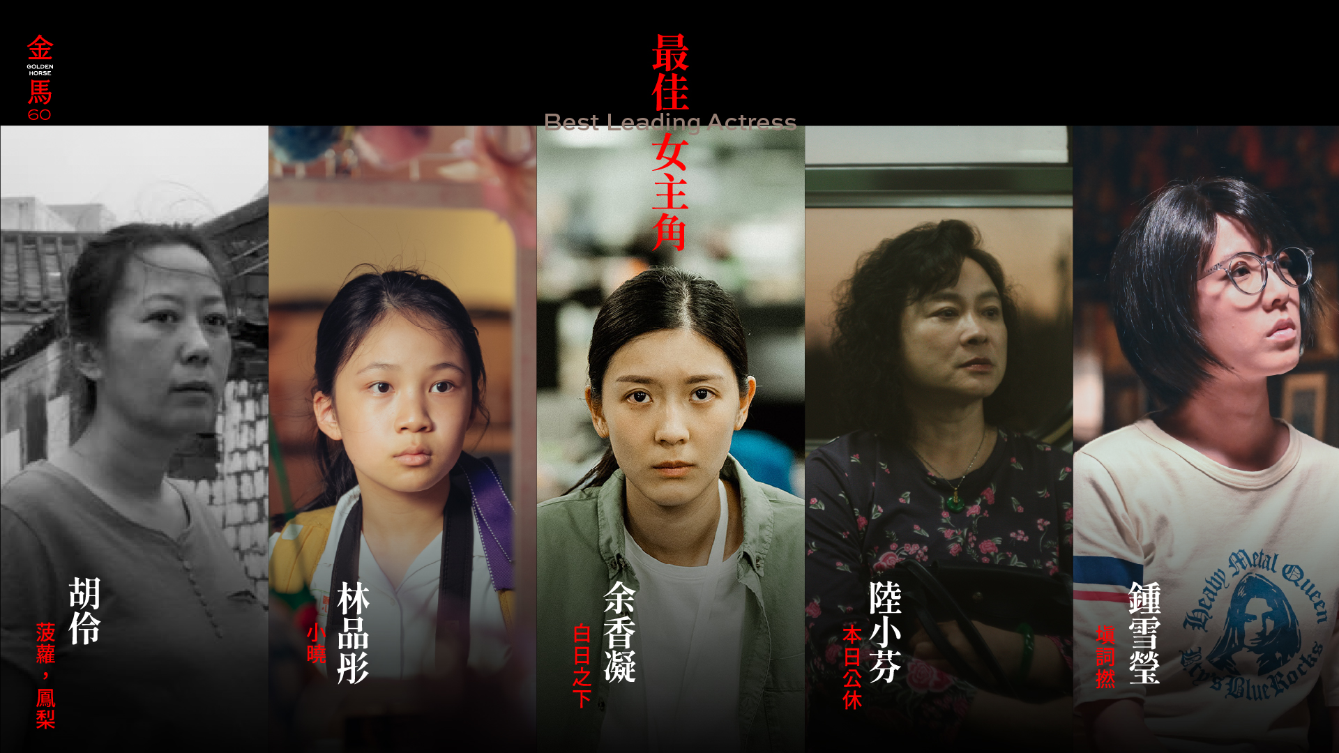 2023 第60屆金馬獎頒獎典禮入圍名單-最佳女主角