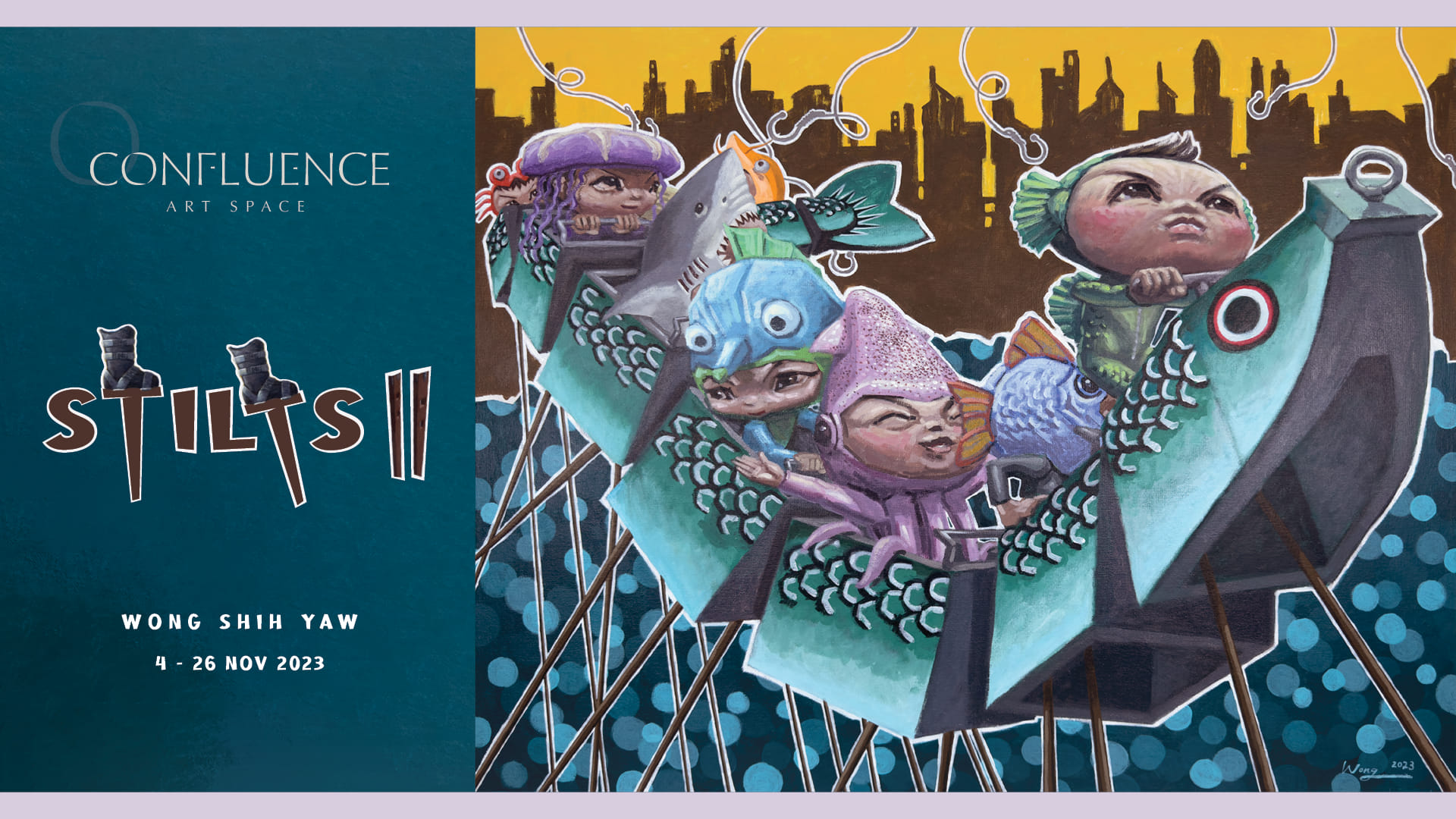 Stilts II by Wong Shih Yaw Exhibition Confluence Art Space