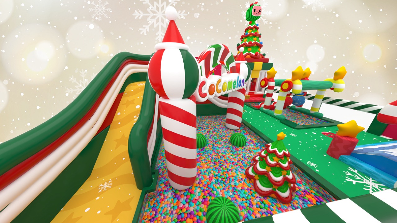 Supersized Christmas Ball Pit Slide