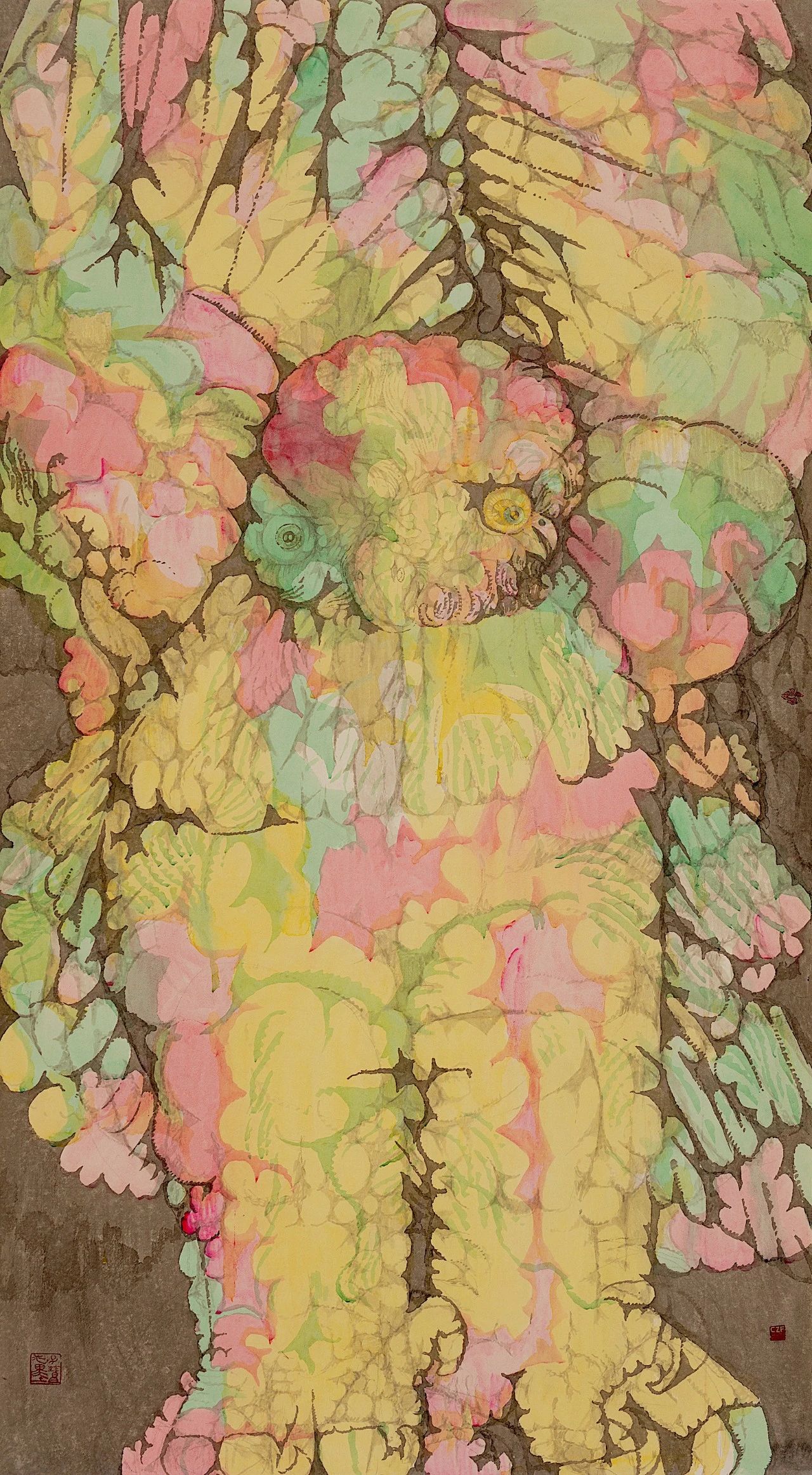 《大鵬展翅》97cm x 180cm 紙本水墨2023