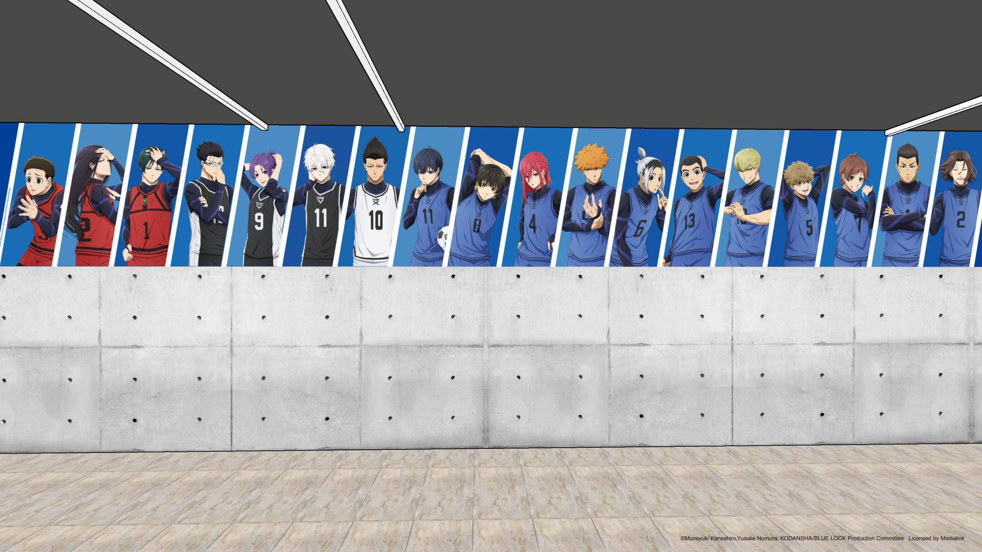 BLUE LOCK藍色監獄快閃店拍照打卡點：主角群打卡牆