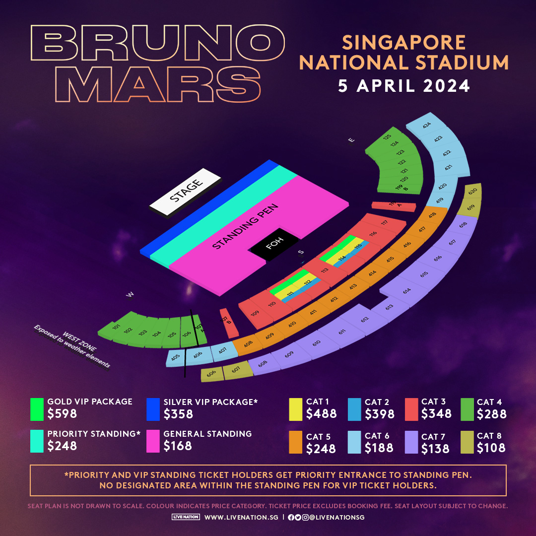 Bruno Mars Live In Singapore 2024 National Stadium