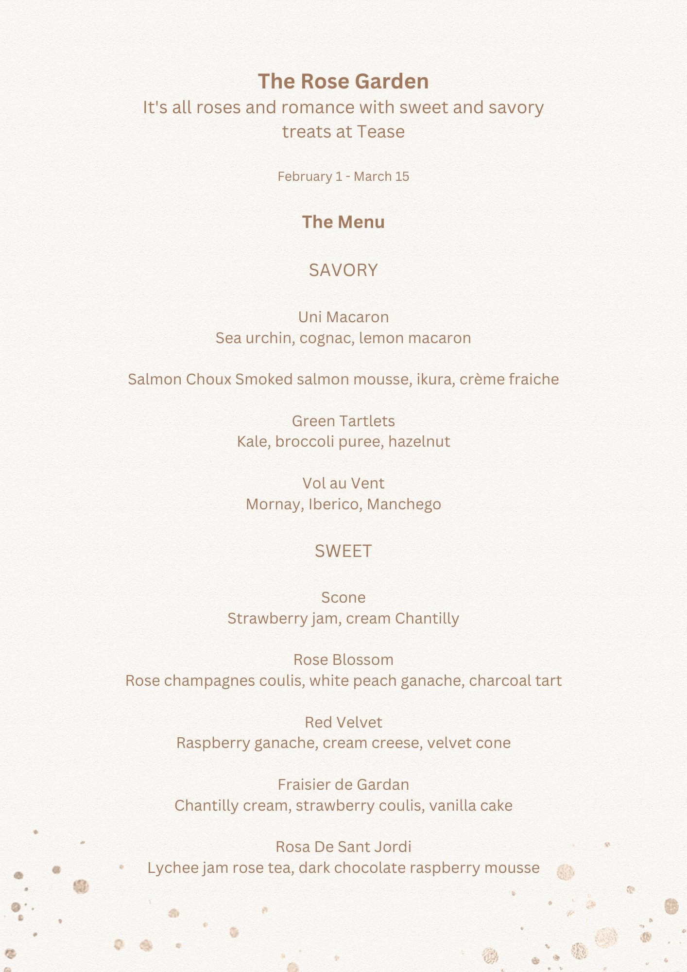 브라운과 베이지의 우아한 수채화 꽃 웨딩 메뉴