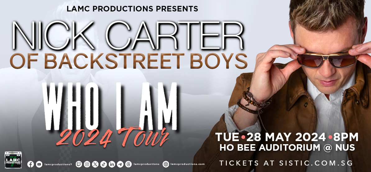 Nick Carter of Backstreet Boys Who I Am Tour in Singapore