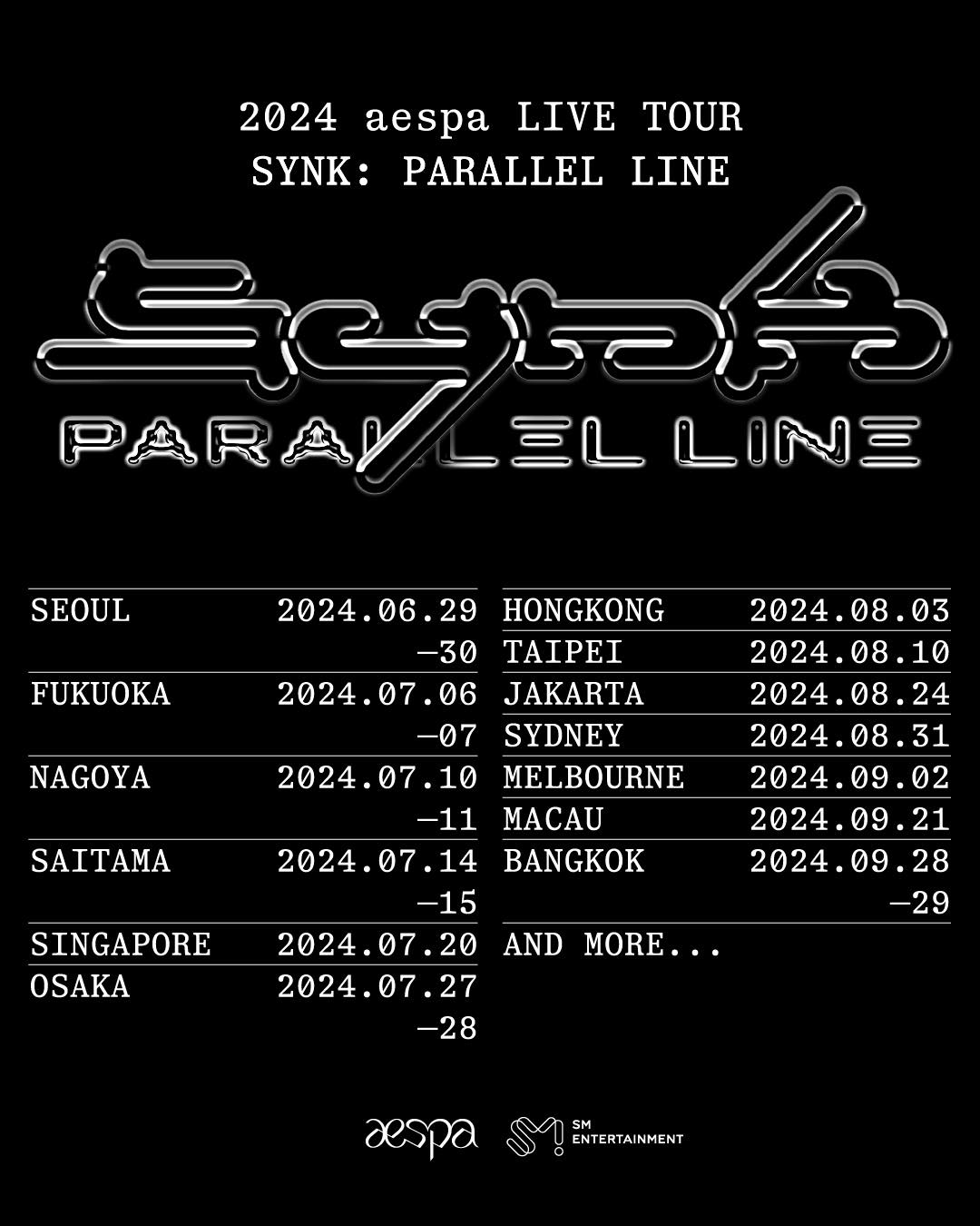 2024 aespa LIVE TOUR SYNK Parallel Line Singapore