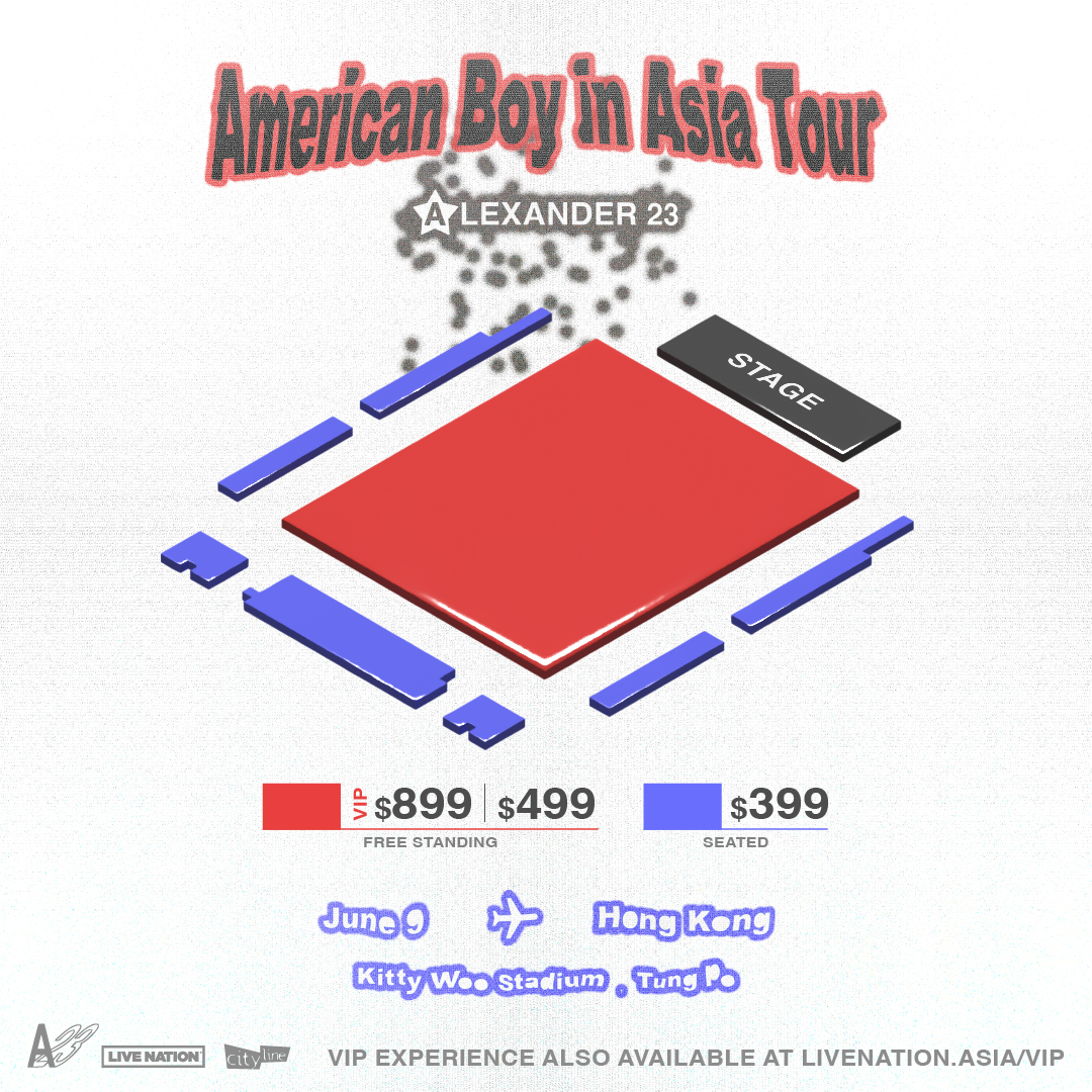 2024 Alexander 23: American Boy in Asia Tour Hong Kong Station Seating Plan