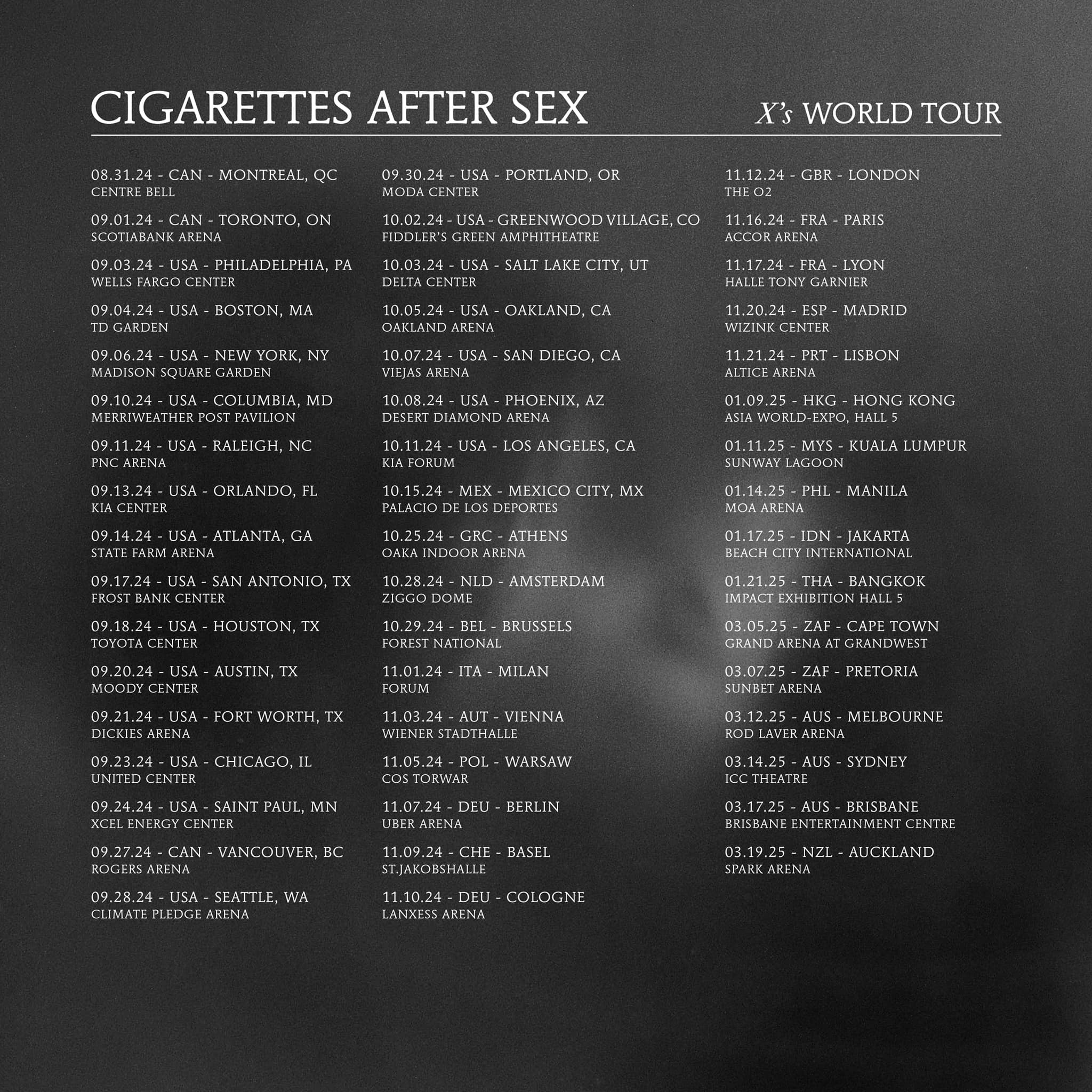 Cigarettes After Sex Concert 2025｜xs World Tour In Bangkok 7822