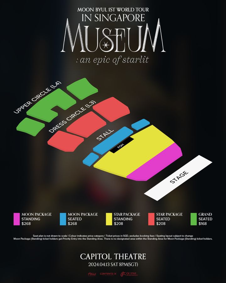 Moon Byul 1ST WORLD TOUR IN SINGAPORE [MUSEUM : an epic of starlit] Seat Map