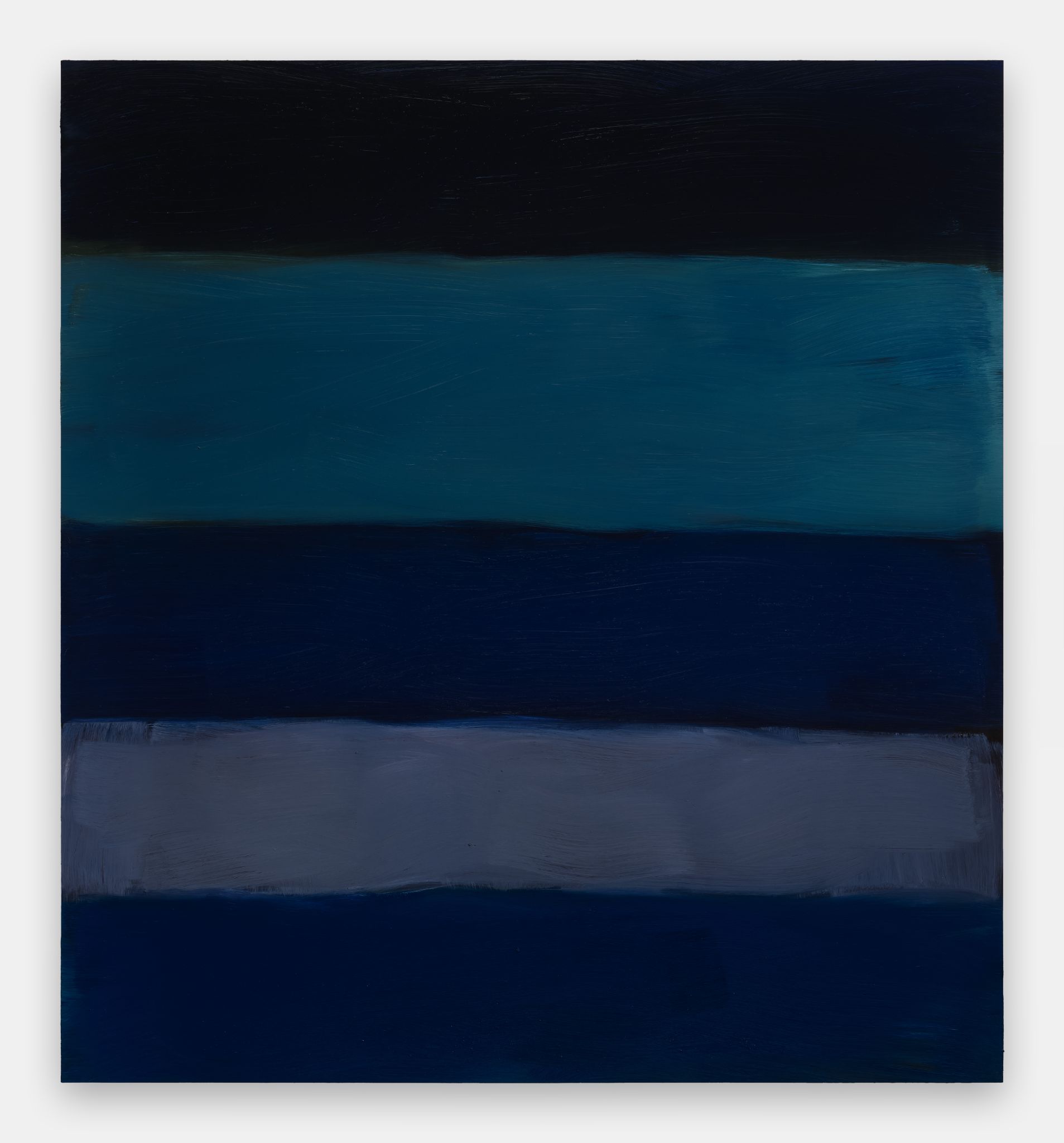 Sean Scully, Landline Blues, 2023, oil on aluminium, 152.4 x 139.7 cm. (60 x 55 in.)