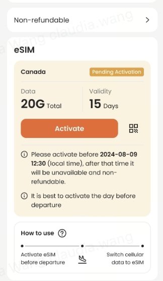 FAQ In app Activation How Can I Activate The ESIM Directly From The 