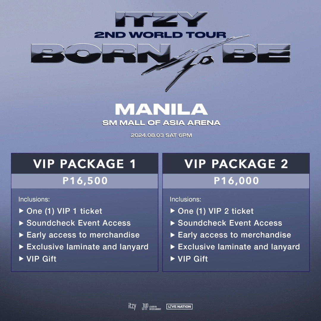 ITZY 2ND WORLD TOUR < BORN TO BE > in MANILA VIP
