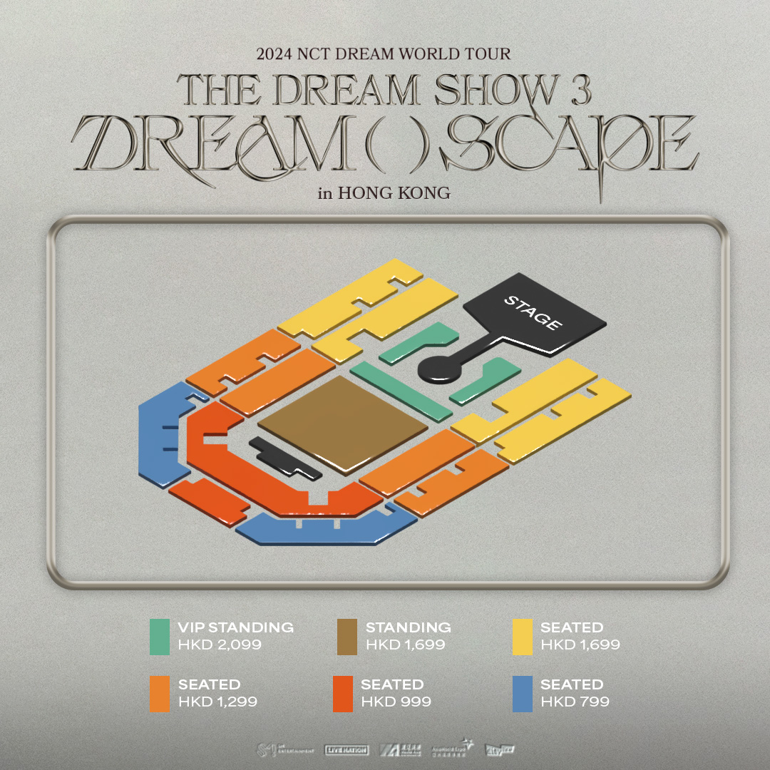 NCT DREAM演唱會2024香港站座位圖