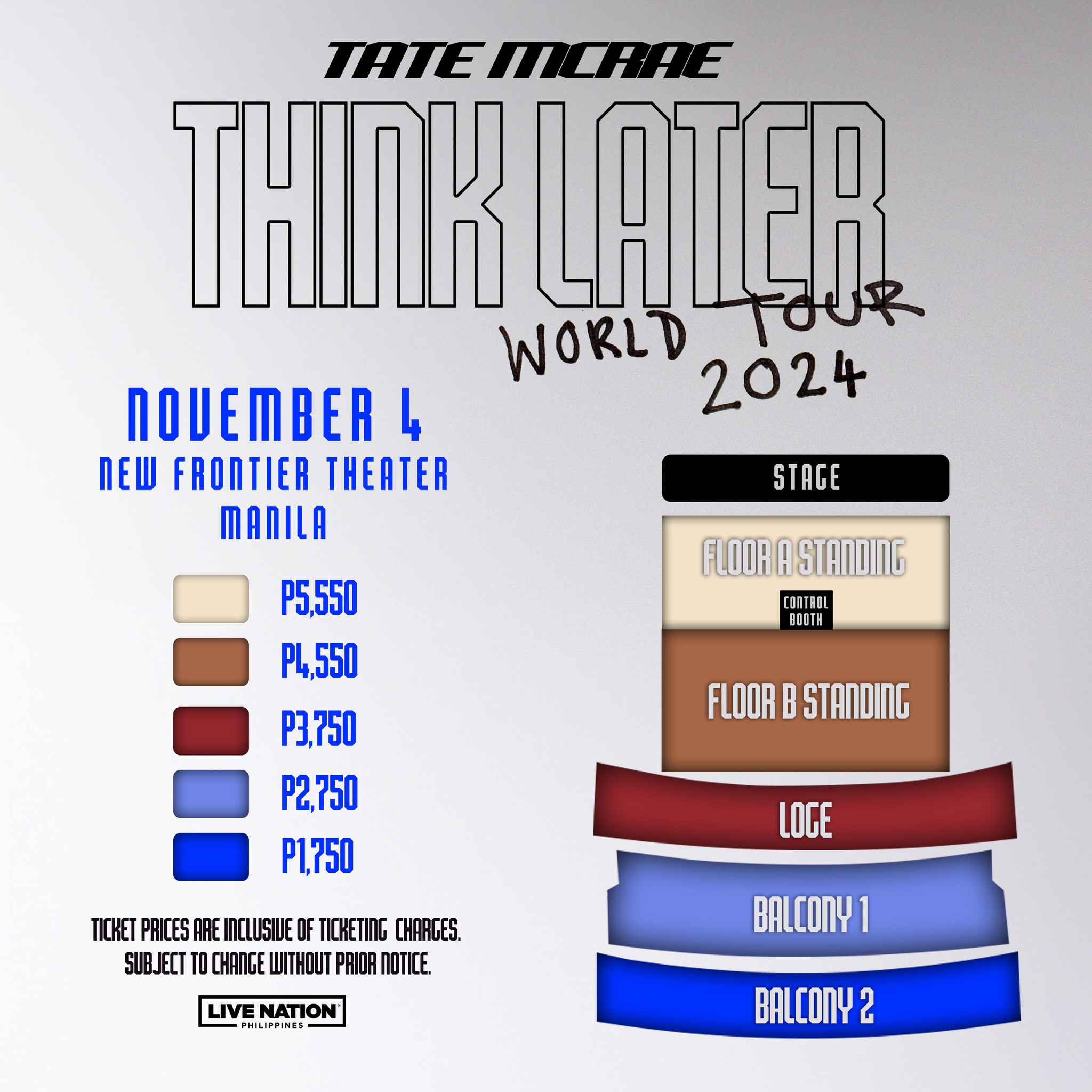 Tate McRae Manila Concert 2024 Seat Map