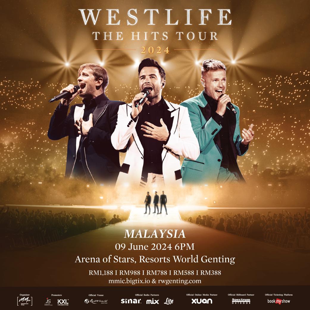 Westlife演唱会2024马来西亚站｜Westlife The Hits Tour 2024