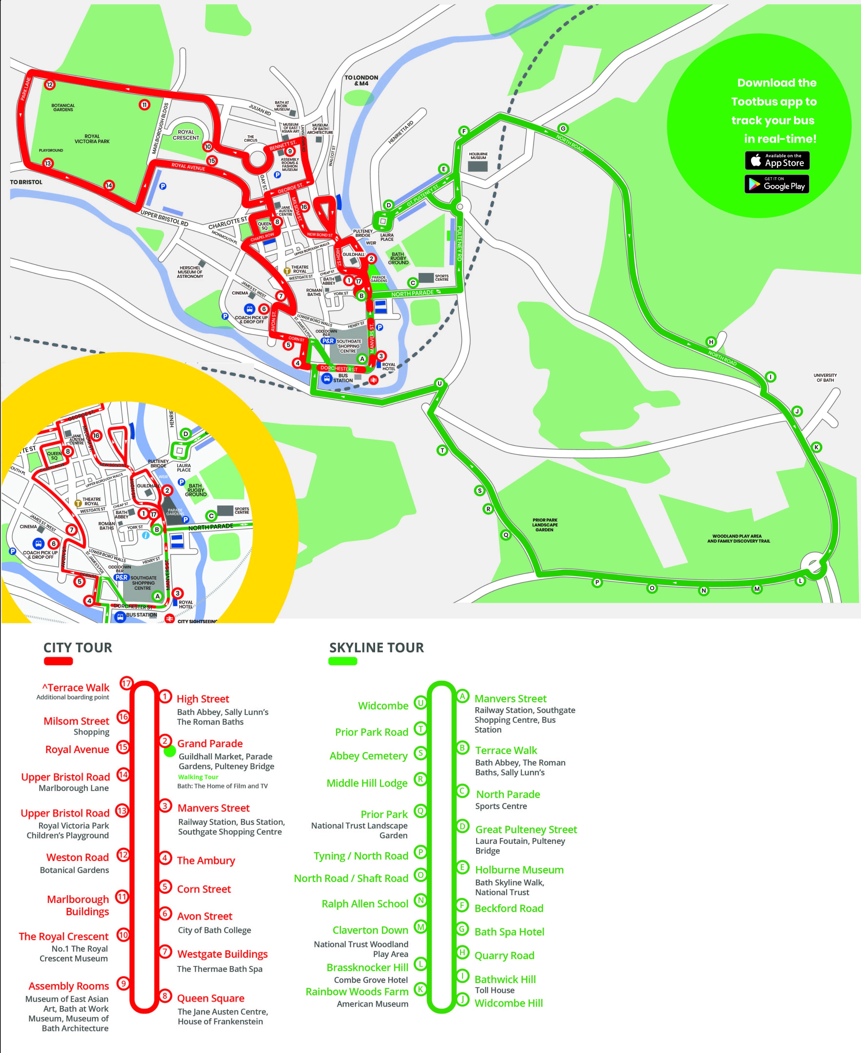 巴斯 Tootbus 地圖
