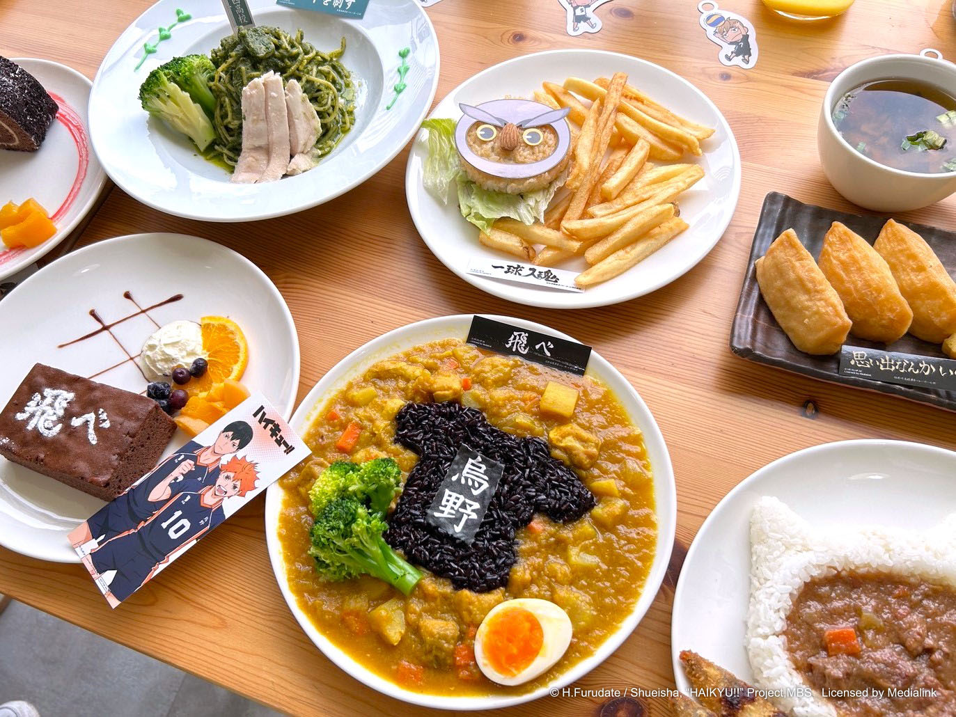 排球少年主題咖啡廳-主餐的部分以學校的特色設計