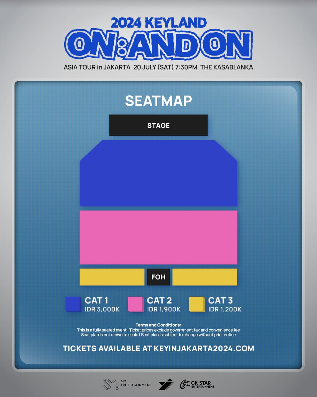 2024 KEYLAND ON : AND ON ASIA TOUR IN JAKARTA Seating Plan