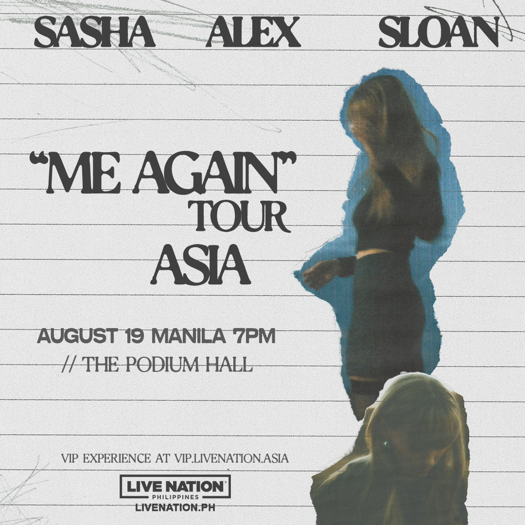 Sasha Alex Sloan : "Me Again" Tour – ASIA in Bangkok：will take place in Manila on 19 August 2024 at The Podium Hall.
