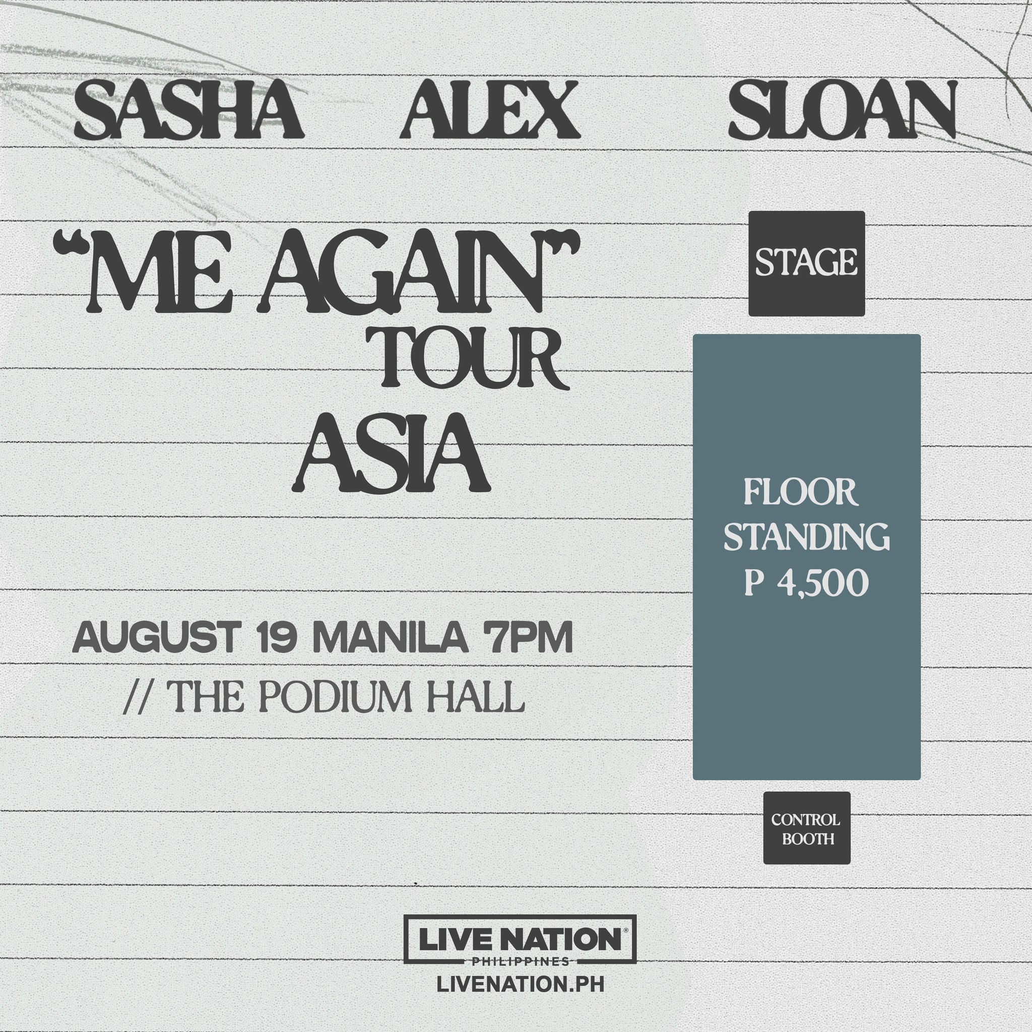 Sasha Alex Sloan 2024 Manila concert seat layout