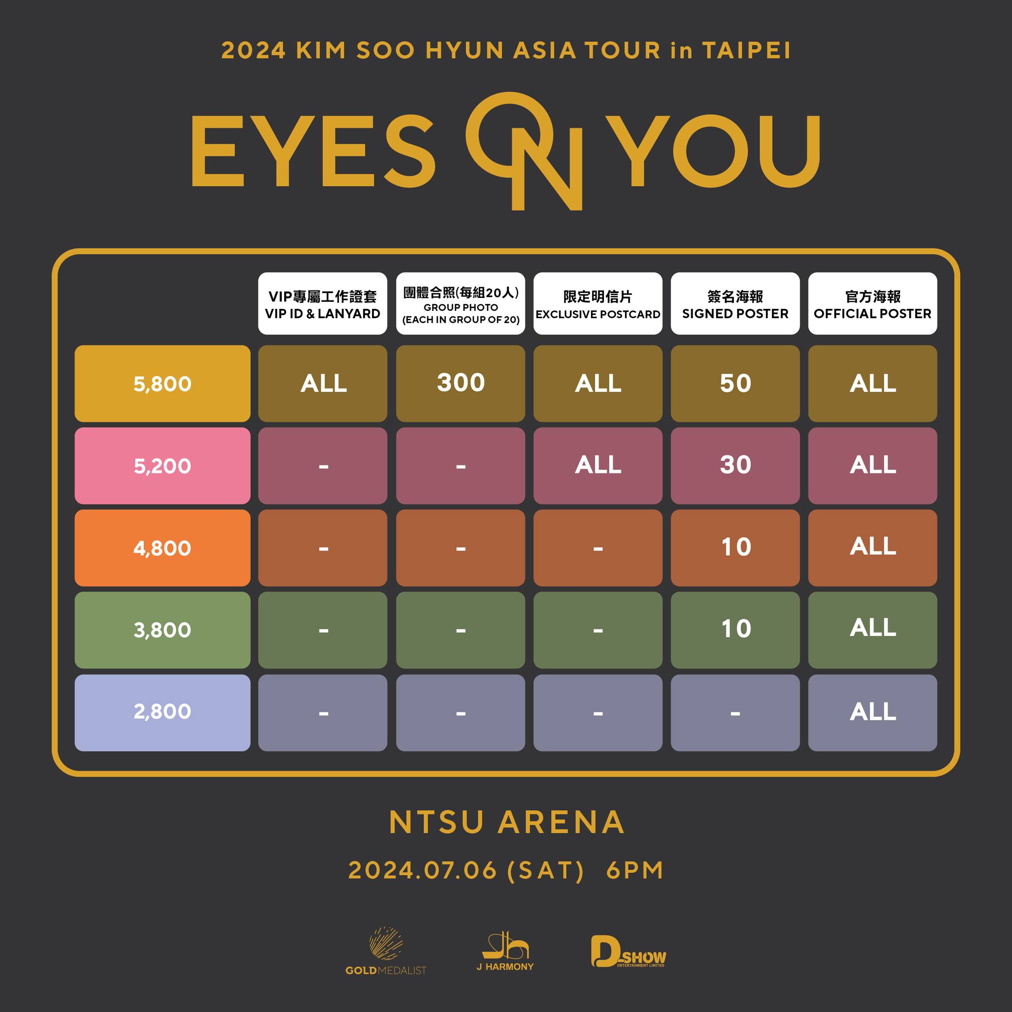  2024 KIM SOO HYUN ASIA TOUR in TAIPEI fan benefits