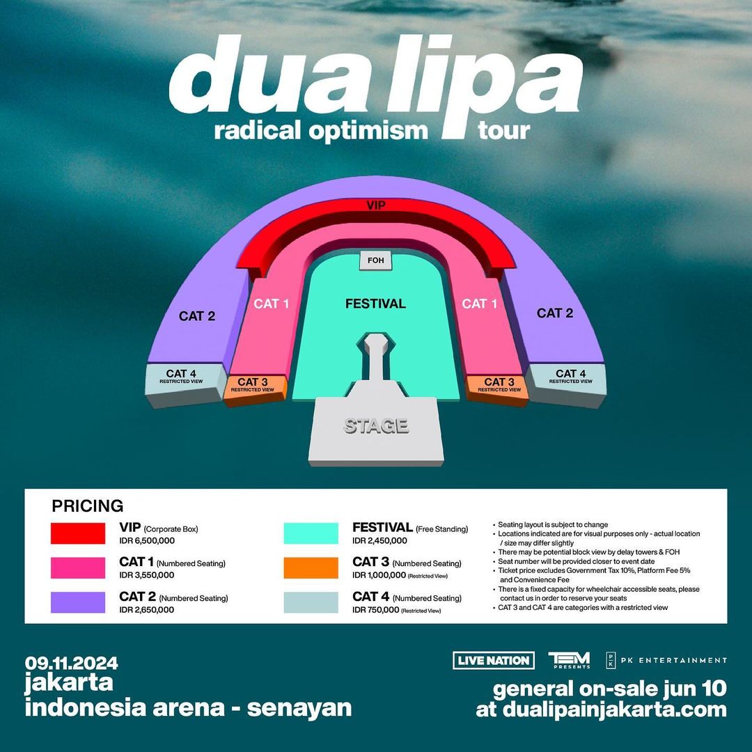 Dua Lipa Radical Optimism Tour in Jakarta 2024 Concert