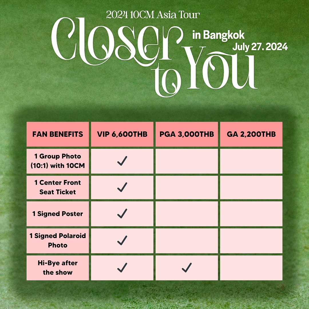 10CM bangkok fans benefits