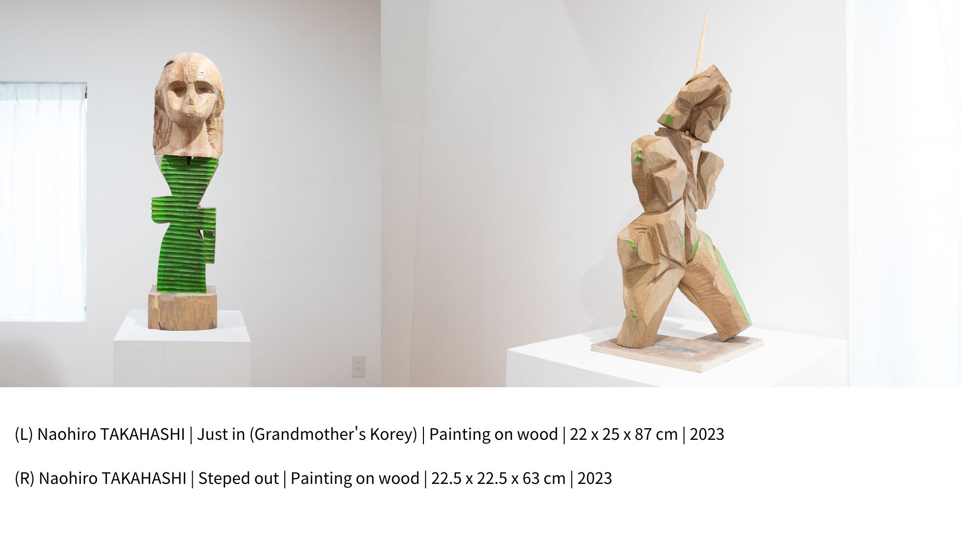 Focusing on the human body, Naohiro TAKAHASHI's works depart from traditional monolithic human statues but rather decomposing body parts into distinct segments