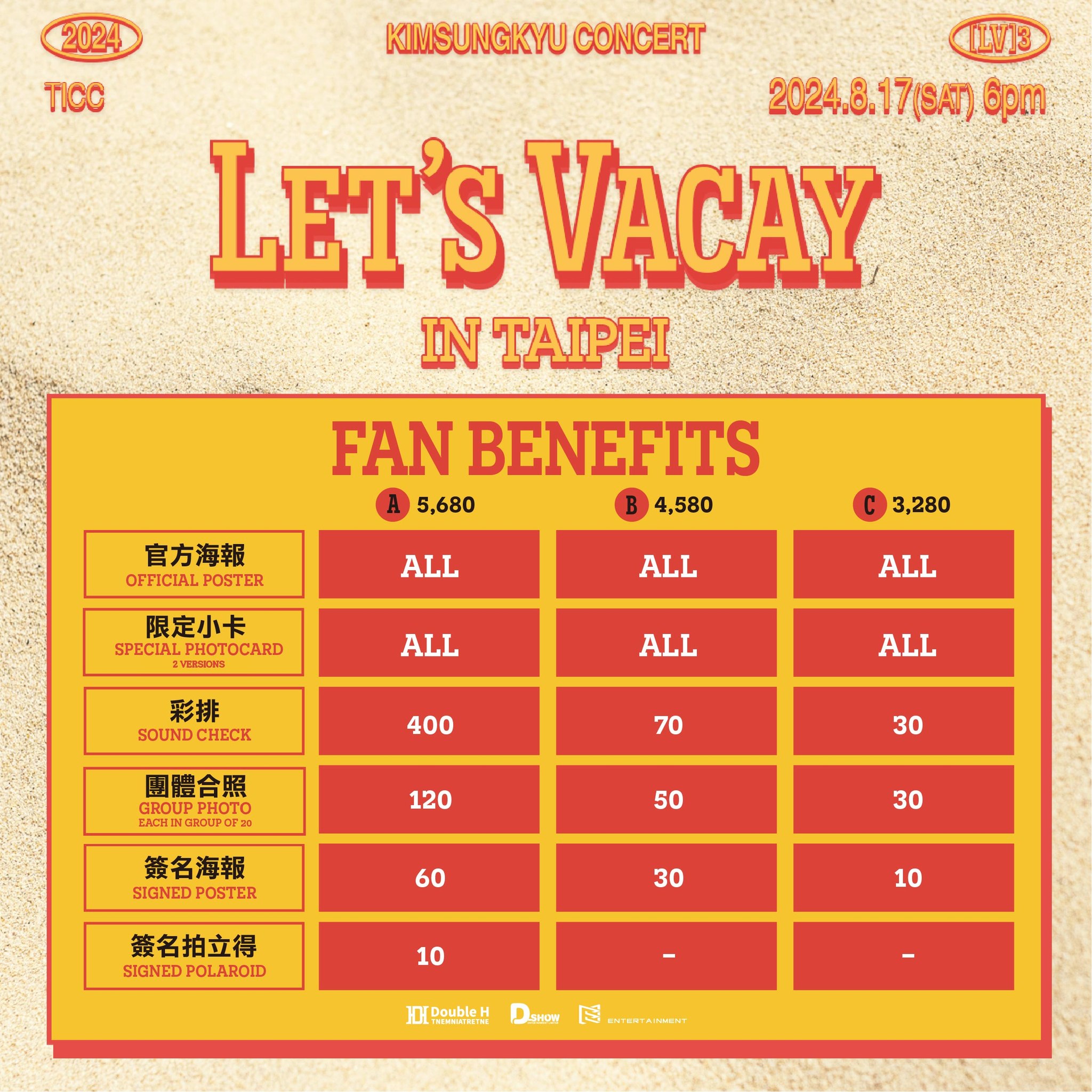 KIM SUNG KYU 2024 Taipei Concert fan benefits