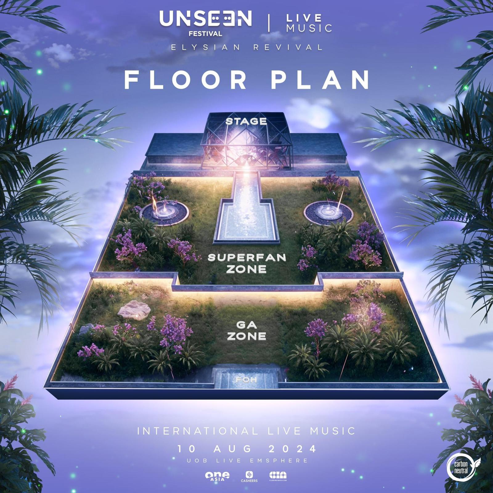 Floor Plan of UNSEEN FESTIVAL THAILAND 2024|International Live Music Festival