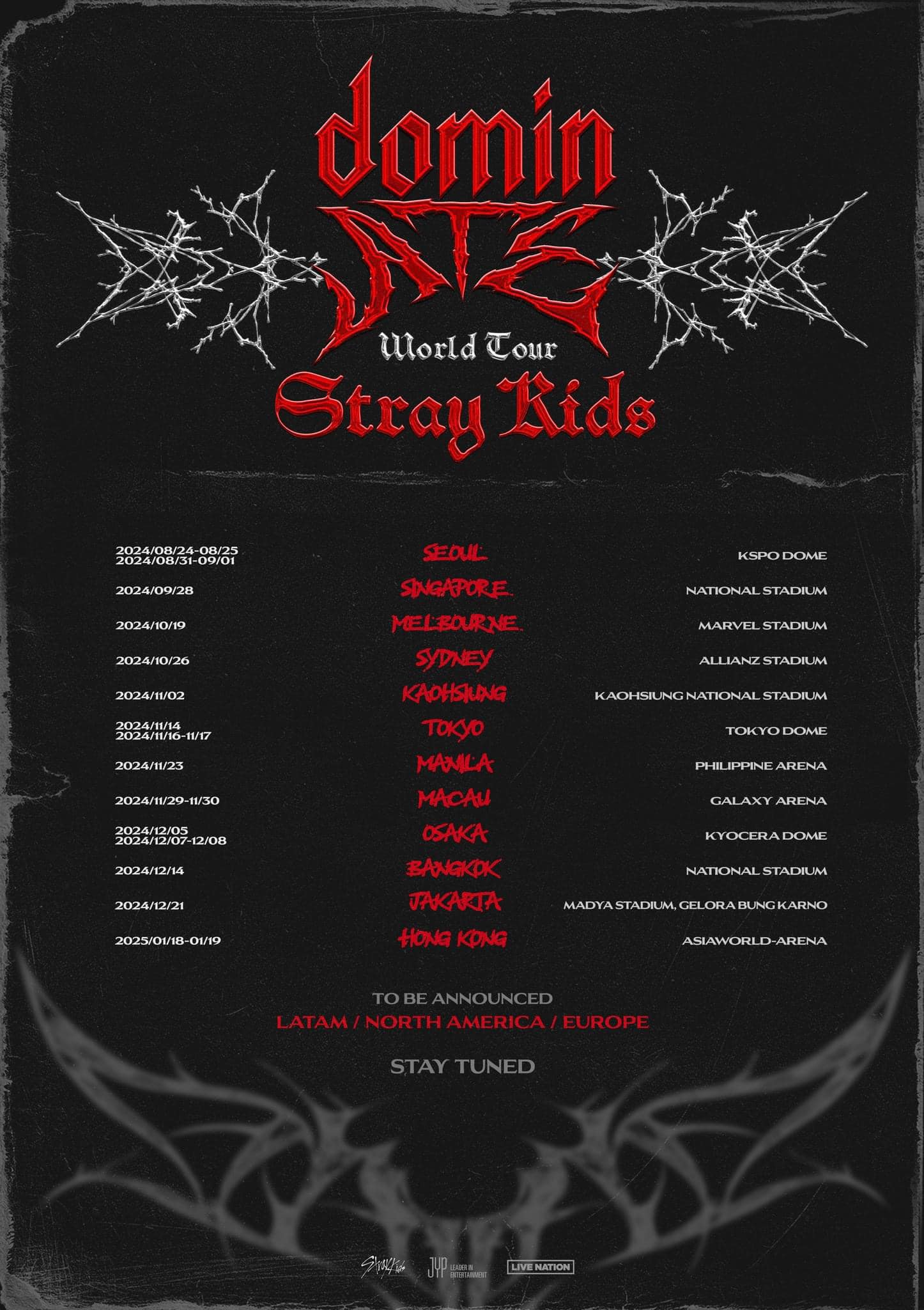 Stray Kids高雄演唱會2024｜Stray Kids World Tour ｜高雄世運