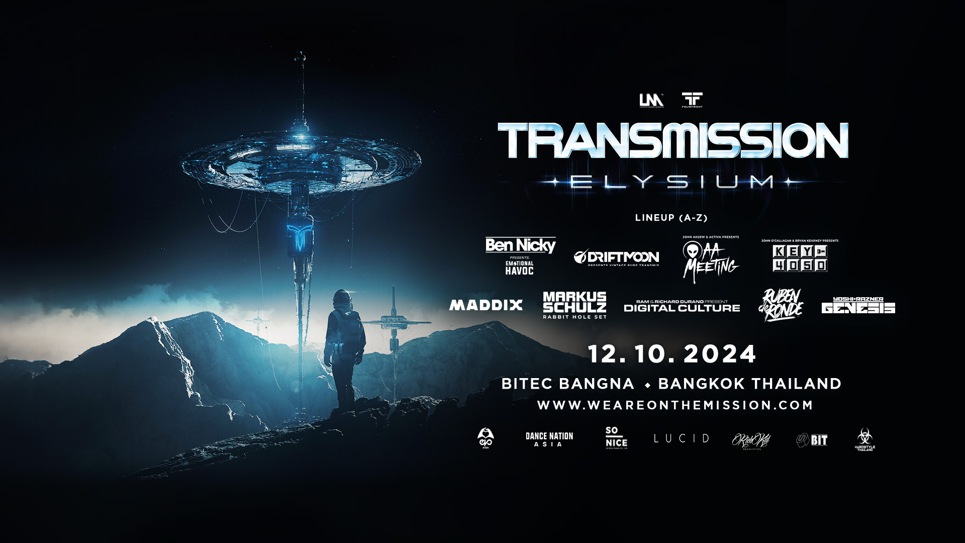 电子迷幻音乐 (Trance) 爱好者集合！指标性电子迷幻音乐节品牌Transmission Festival今年10月将联同备受触目的Techmission Festival 及 Hardmission Festival 一连三天在曼谷国际贸易展览中心（BITEC）登场！