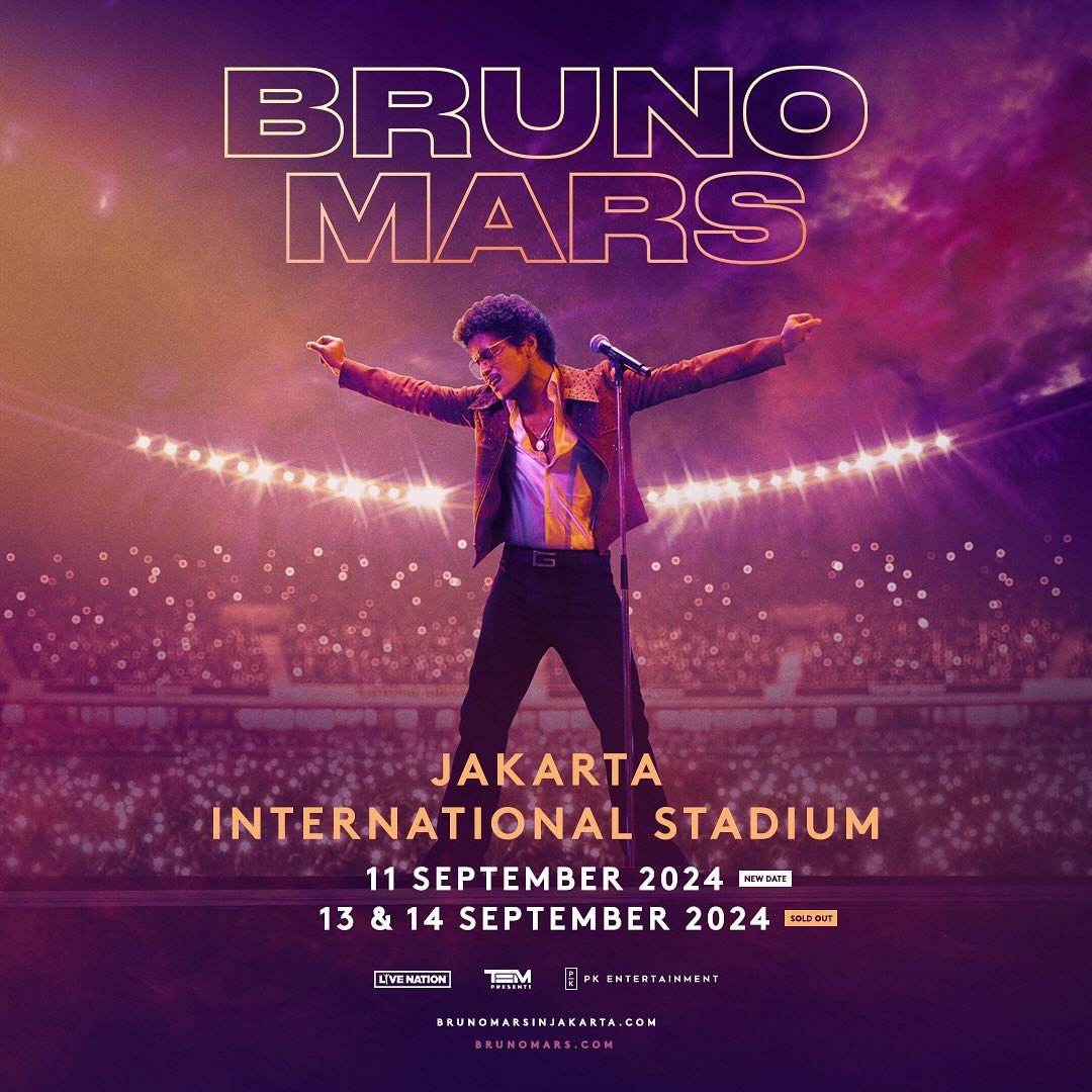 Bruno Mars Concert Tour 2025 Poster