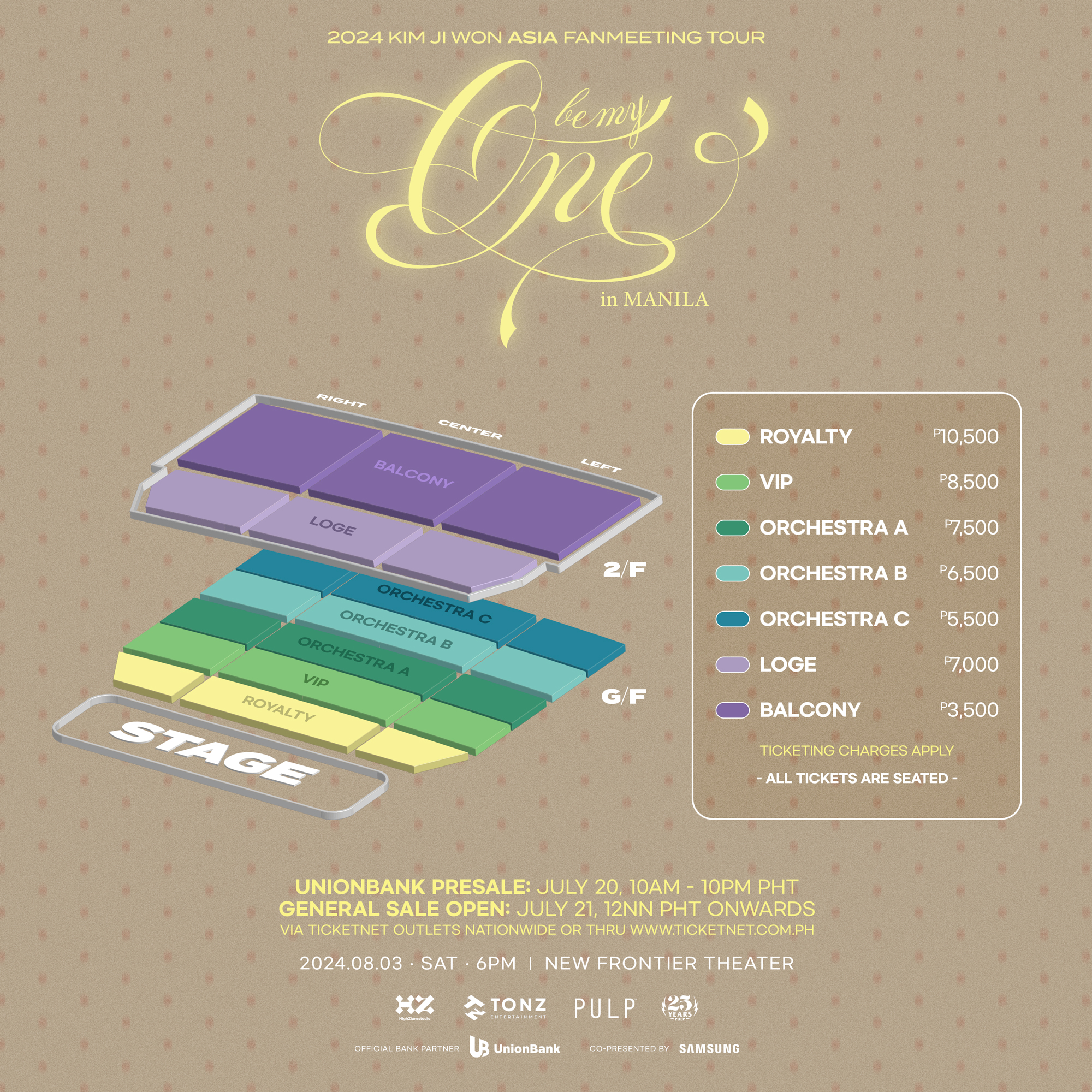 KIM JI WON Manila Fanmeeting Ticket Price and Seat Layout