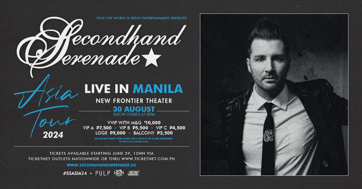 John Vesely, the mastermind behind the one-man band SECONDHAND SERENADE, is making his triumphant return to Manila on 30 August 2024