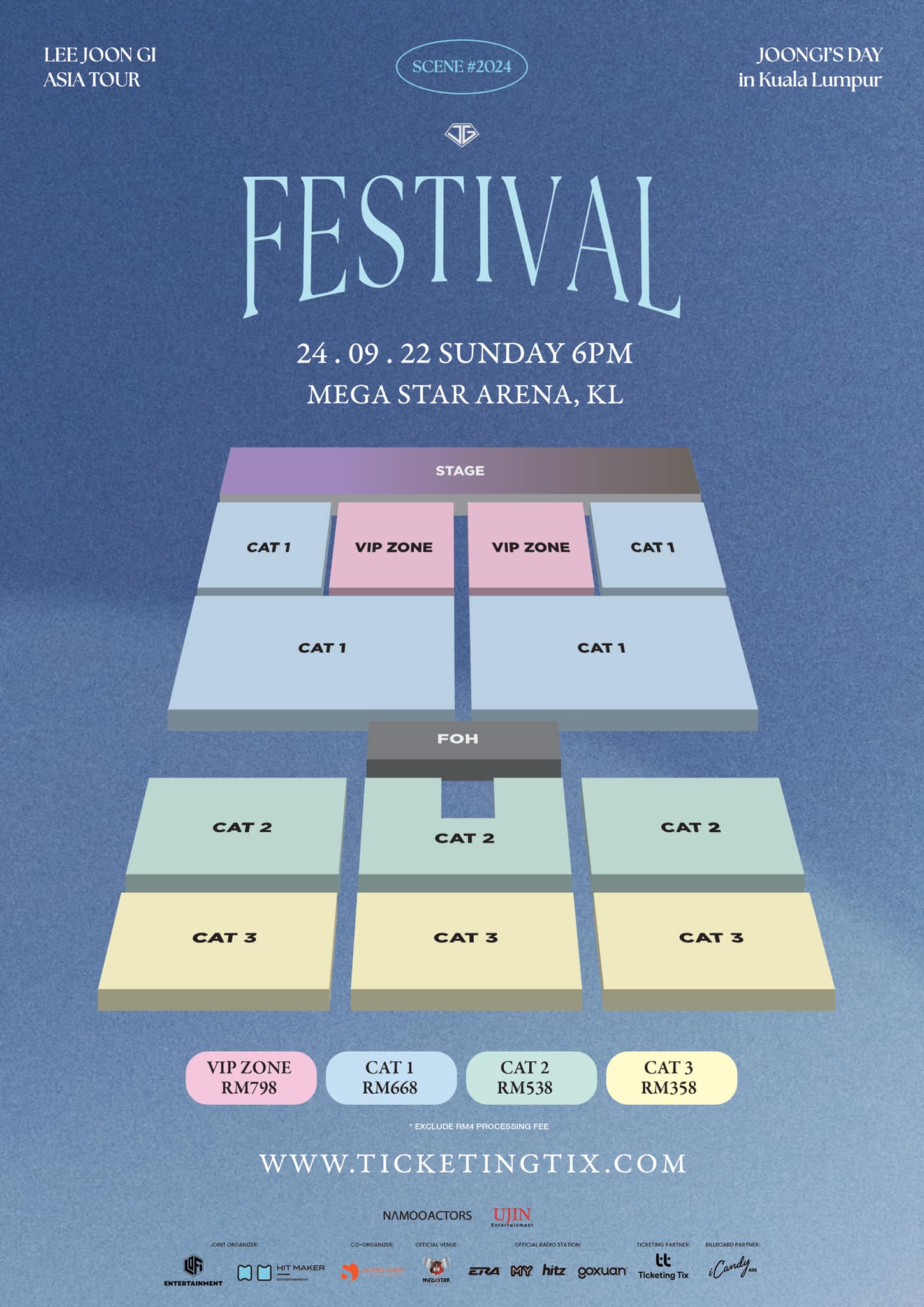 2024 LEE JOON GI in KL fanmeeting Seating Plan