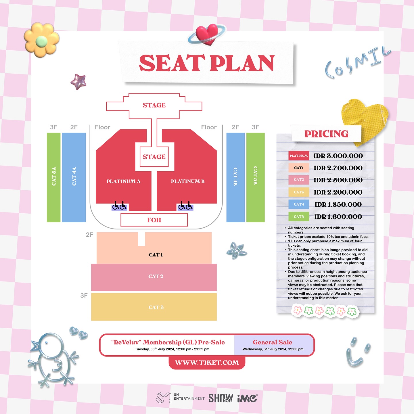 2024 Red Velvet FANCON TOUR in JAKARTA Seating Plan