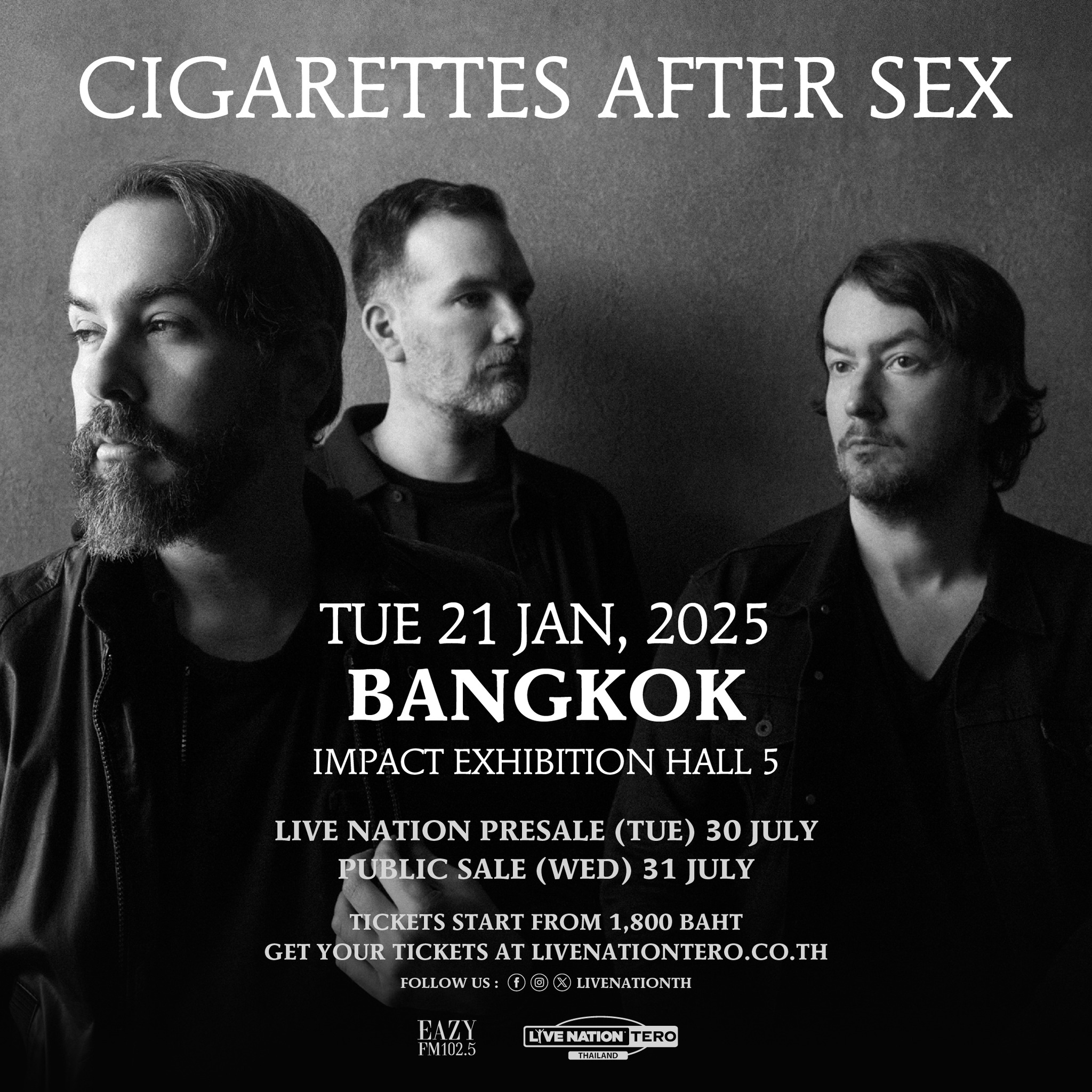 Cigarettes After Sex Concert 2025｜X's World Tour in Bangkok