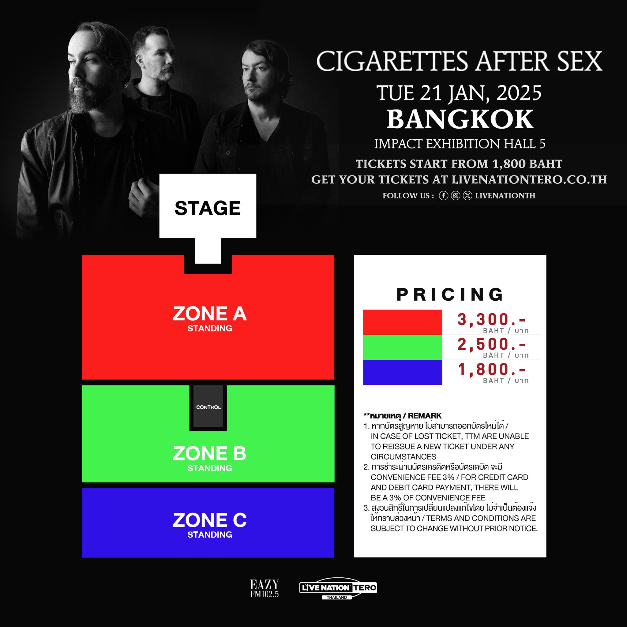 Cigarettes After Sex Concert 2025｜xs World Tour In Bangkok