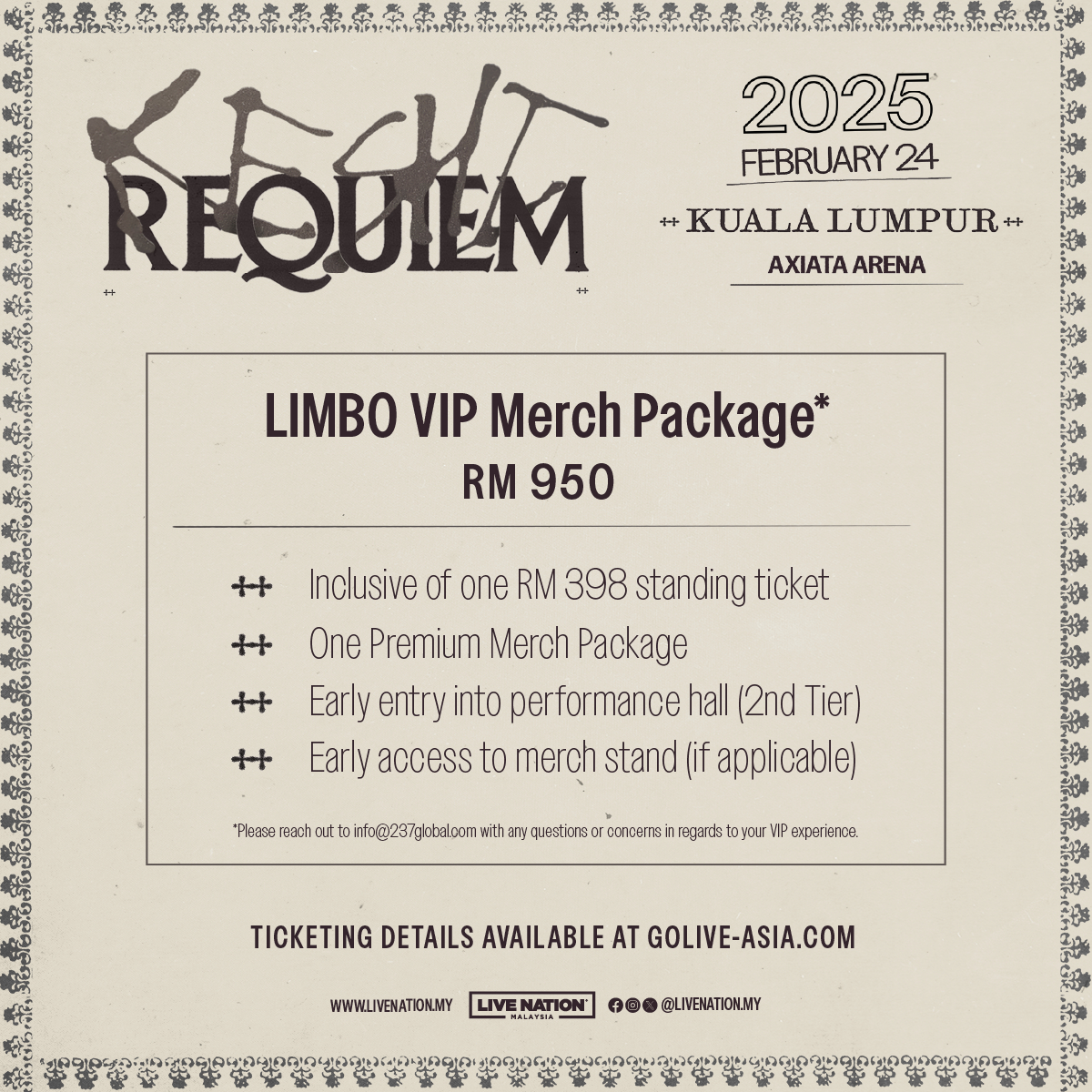 keshi Concert 2025 REQUIEM World Tour in Kuala Lumpur