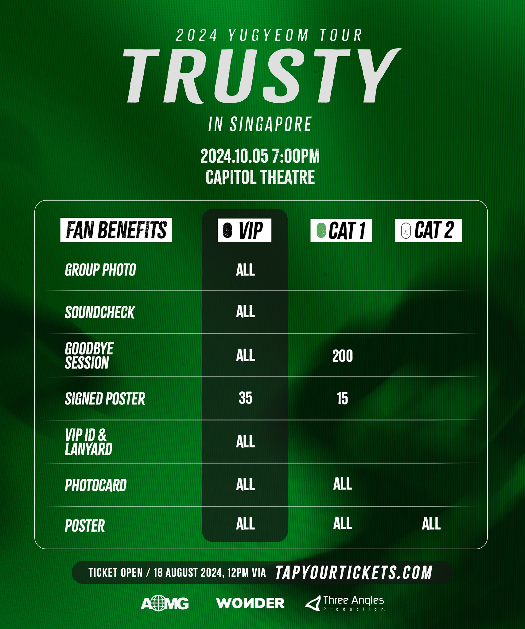 YUGYEOM Singapore Concert Fan Benefits