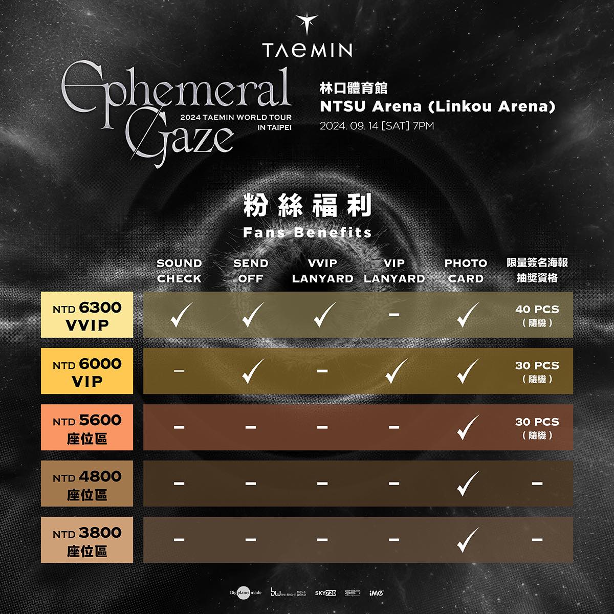 泰民台北演唱會粉絲福利
