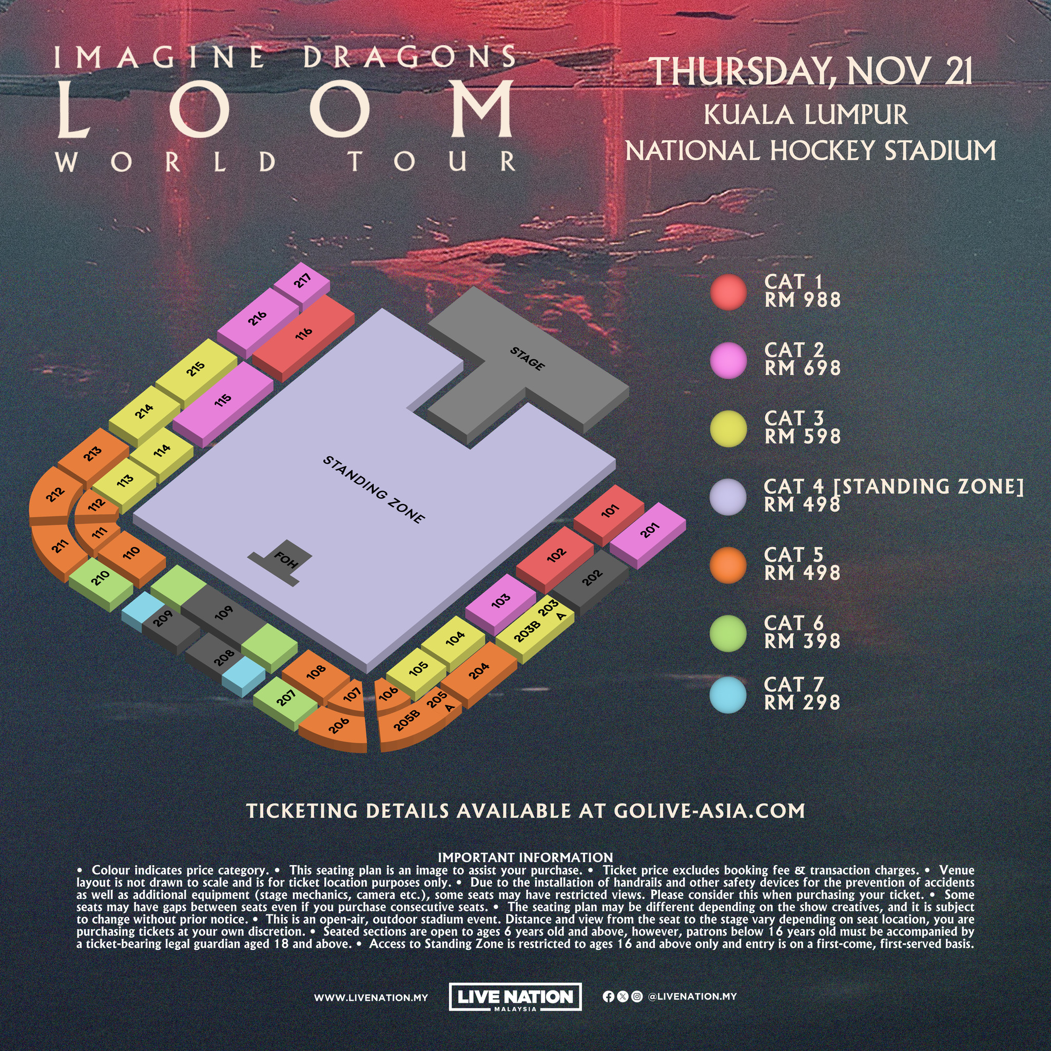 Imagine Dragons Concert 2024 Seating Plan