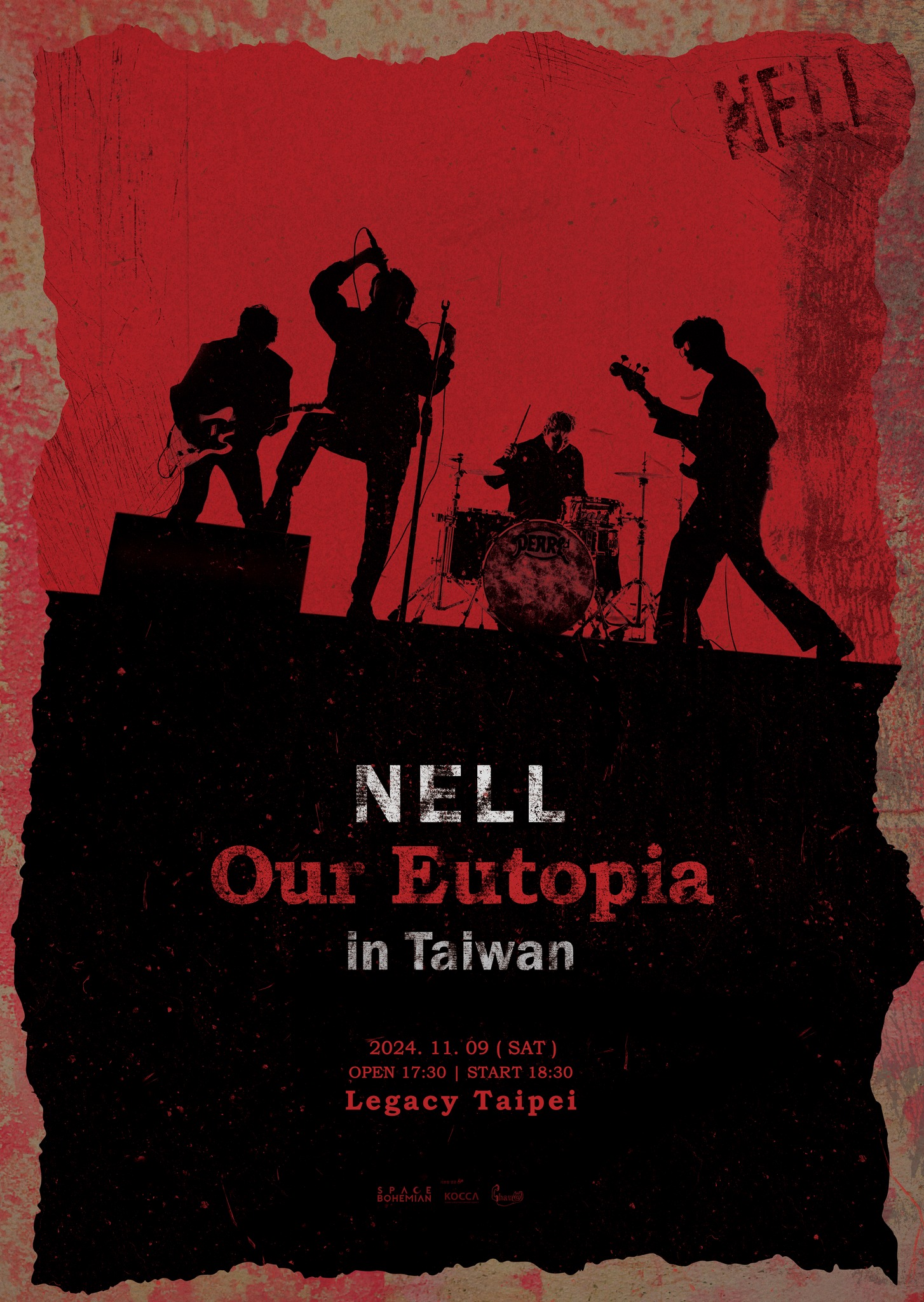時隔七年，樂迷們等待已久的經典樂團、韓國現代搖滾樂團 NELL 將再次重返台灣演出，【NELL TAIWAN CONCERT 2024 'Our Eutopia'】 11月9日於 Legacy Taipei 登場。