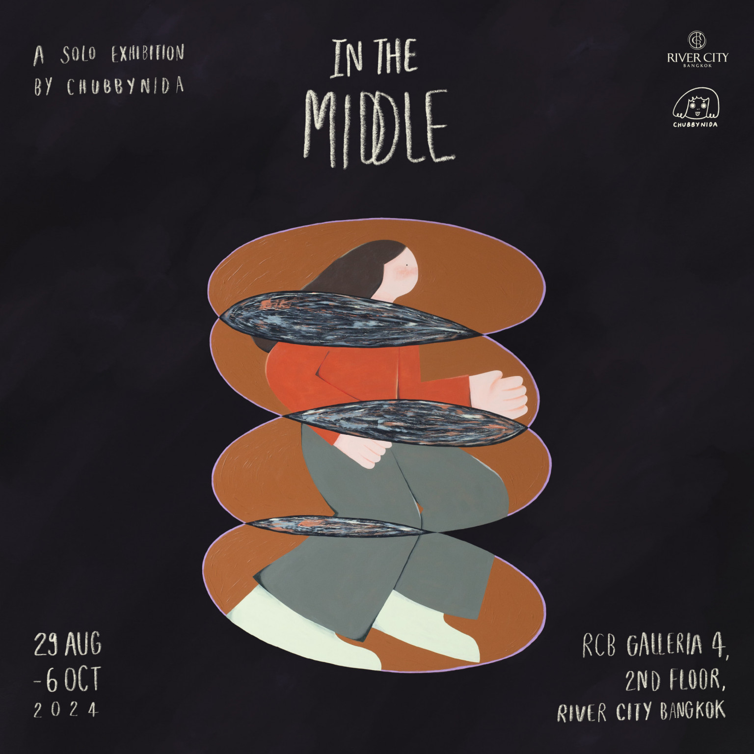 River City Bangkok proudly presents “In the Middle”, a captivating solo exhibition by the talented artist Chubbynida, who has been a luminary in the art world for over a decade.