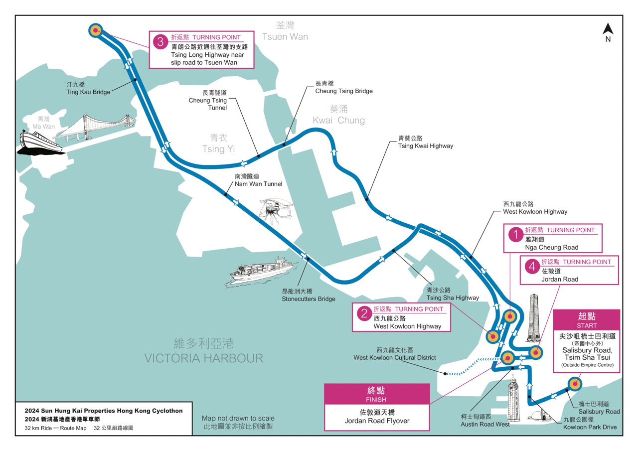 Cyclothon 2024 - 32km Route Map_TC 大