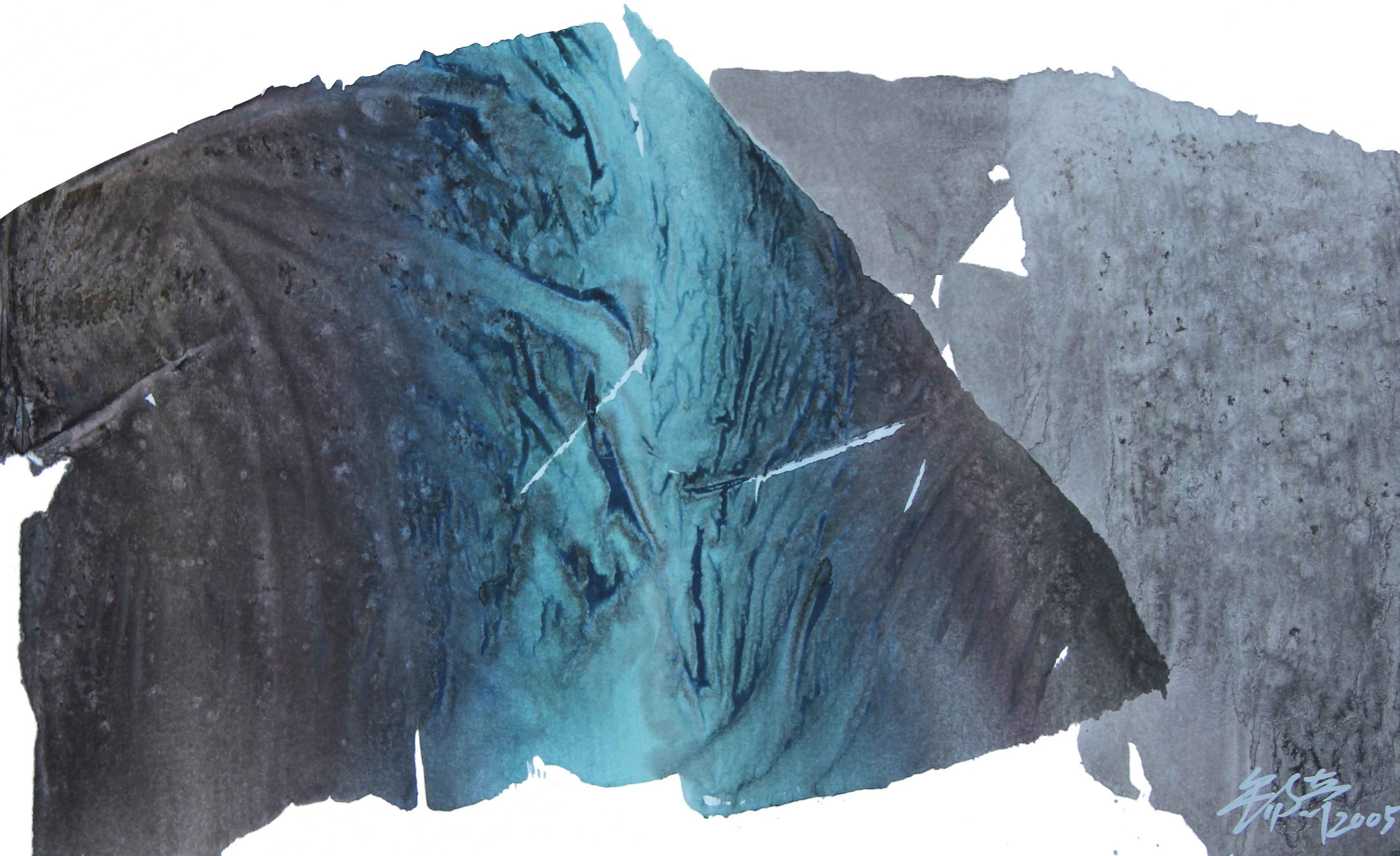 Eternal Rhythm also features the **Inktalk series** , where Lee blends traditional Chinese calligraphy with modern abstract expressionism.