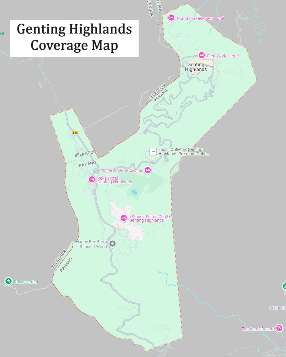 Genting Highlands Coverage area