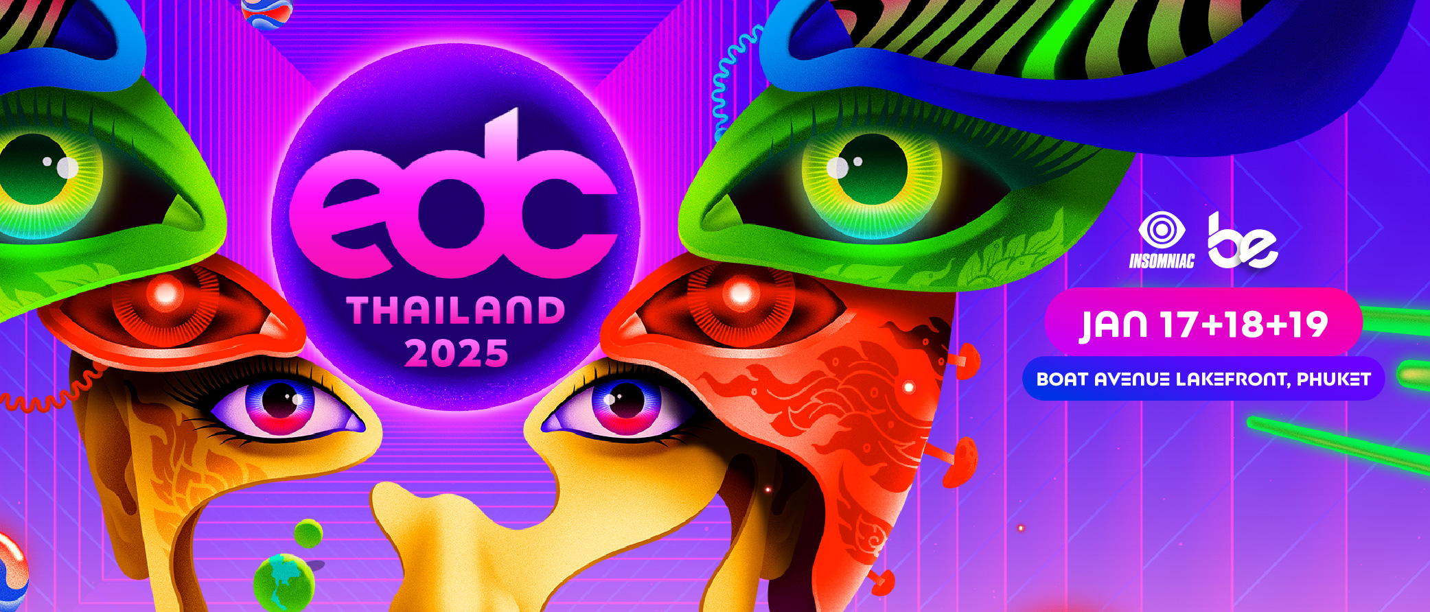 EDC Thailand will be held on 17-19 January 2025 at Boat Avenue Lakefront, Phuket.